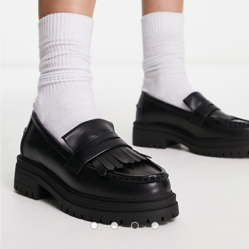 ASOS DESIGN Melon chunky loafers in black